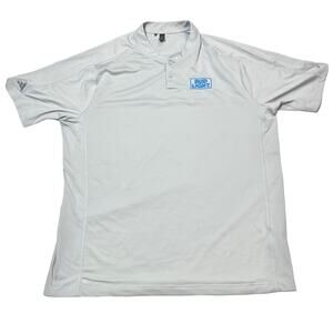 Bud Light Beer Adidas Climalite Gray Polo Shirt Size XL Crew Neck Polo Tee